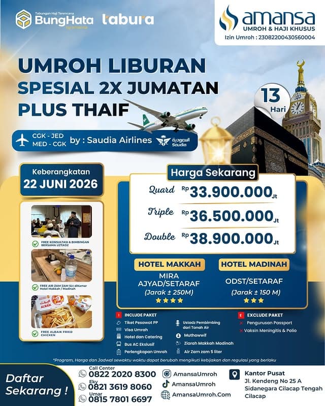 Keberangkatan Jamaah Umroh AMANSA — Alhamdulillah, seluruh j