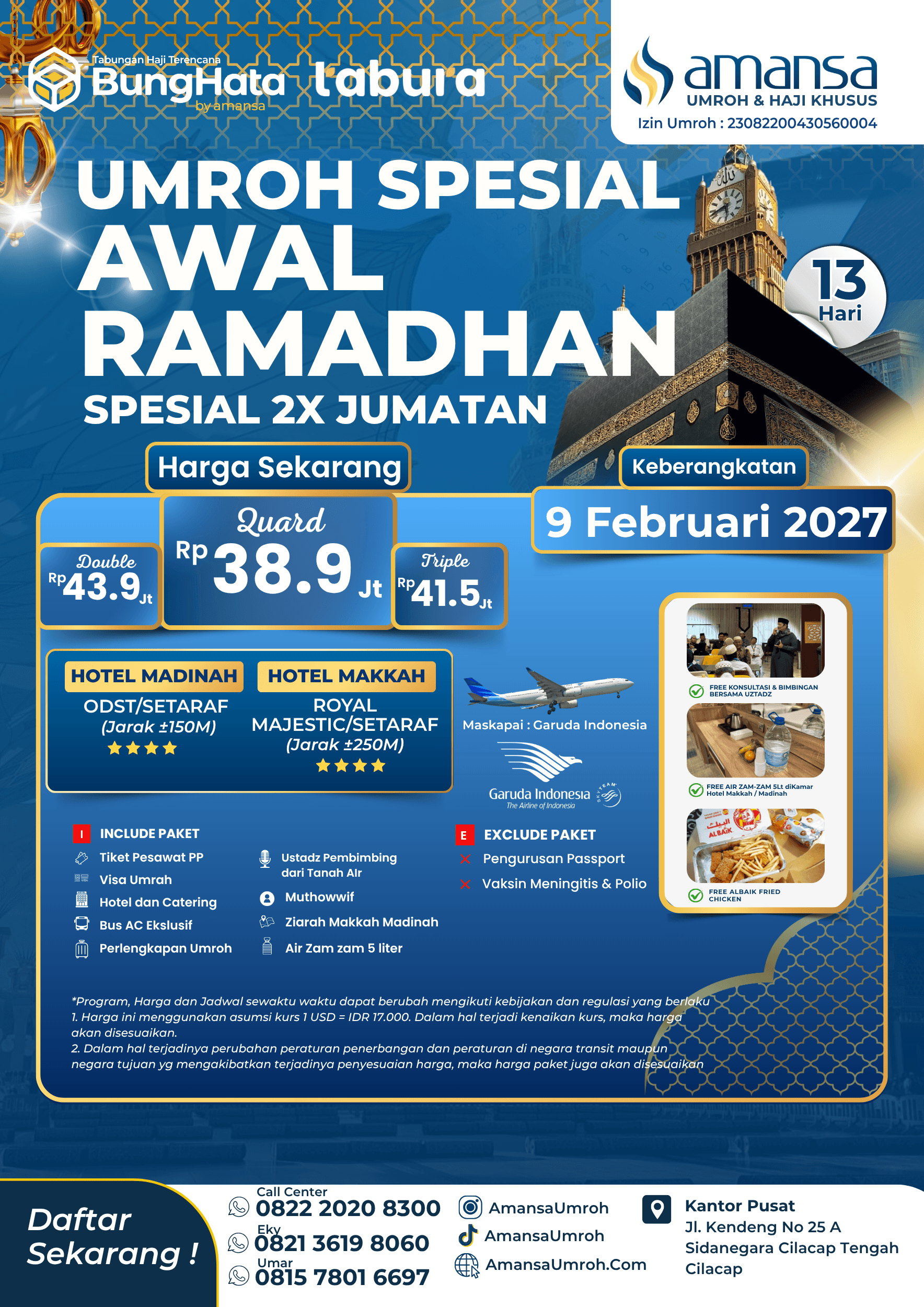 9 FEBRUARI 2027 13 HARI