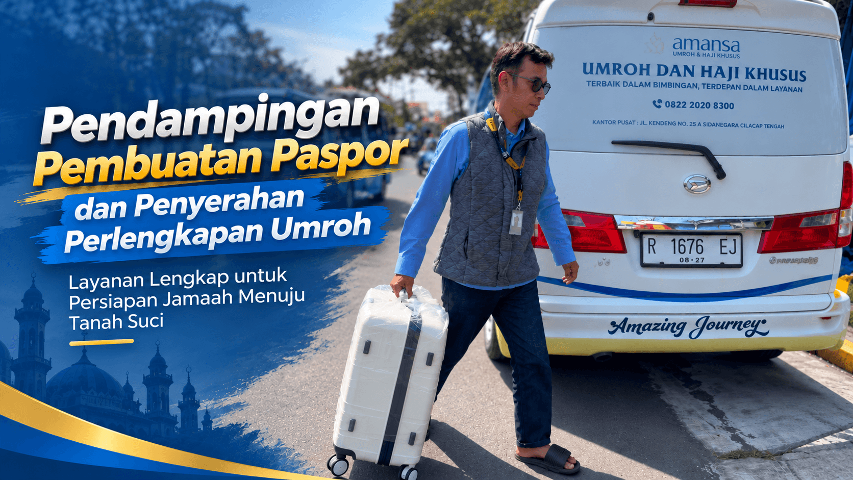 Amansa Berikan Pelayanan Pendampingan Pembuatan Paspor dan Penyerahan Perlengkapan Umroh kepada Jamaah